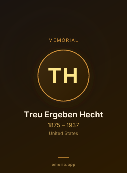 Memorial portrait of Treu Ergeben Hecht