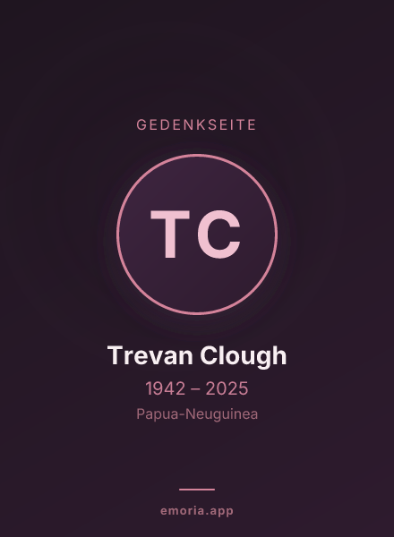 Gedenkportrait von Trevan Clough