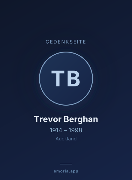 Gedenkportrait von Trevor Berghan