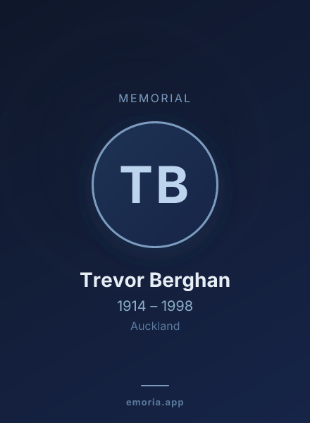 Memorial portrait of Trevor Berghan