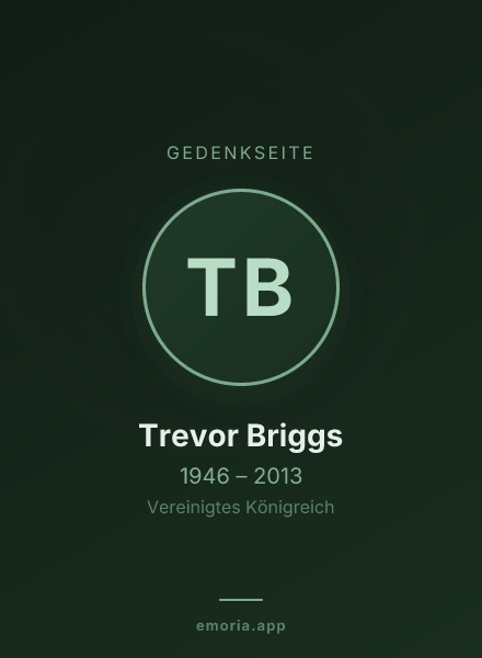 Gedenkportrait von Trevor Briggs