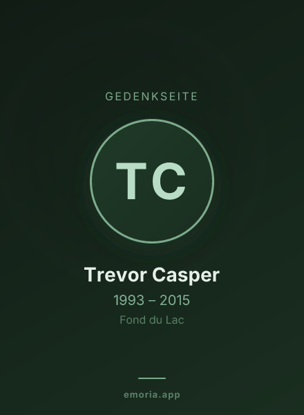 Gedenkportrait von Trevor Casper