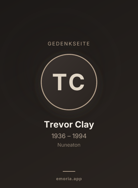 Gedenkportrait von Trevor Clay