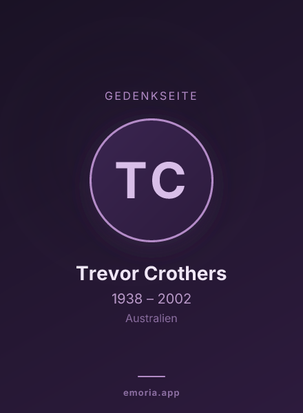 Gedenkportrait von Trevor Crothers
