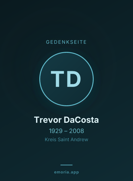 Gedenkportrait von Trevor DaCosta
