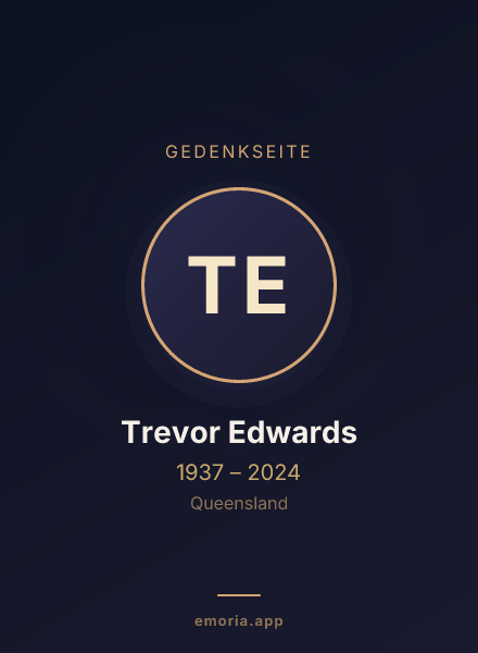 Gedenkportrait von Trevor Edwards