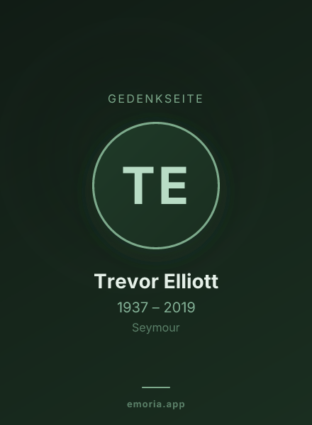 Gedenkportrait von Trevor Elliott