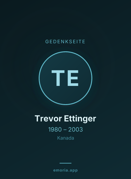 Gedenkportrait von Trevor Ettinger