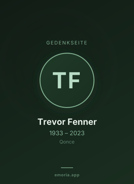 Gedenkportrait von Trevor Fenner