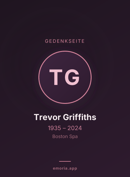 Gedenkportrait von Trevor Griffiths