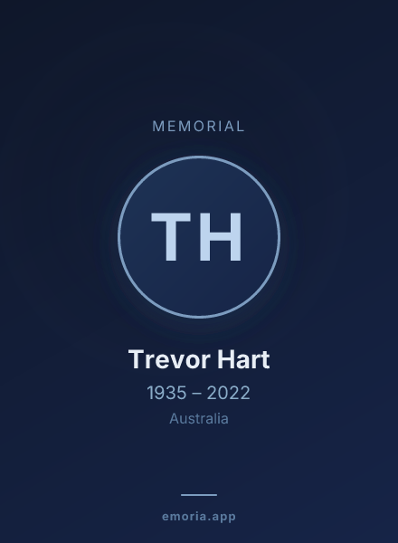Memorial portrait of Trevor Hart
