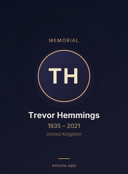 Memorial portrait of Trevor Hemmings
