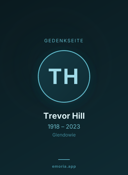 Gedenkportrait von Trevor Hill