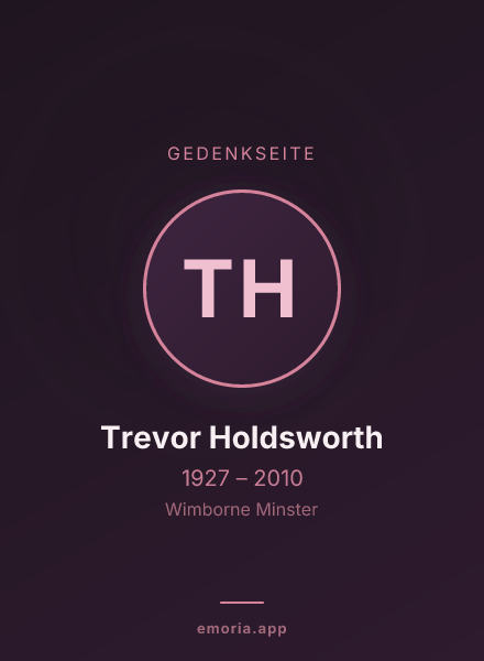 Gedenkportrait von Trevor Holdsworth