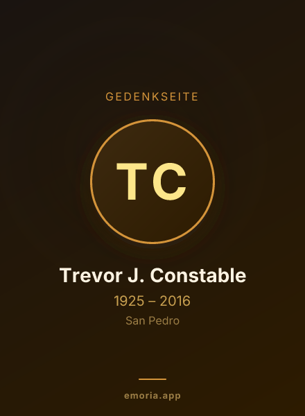 Gedenkportrait von Trevor J. Constable