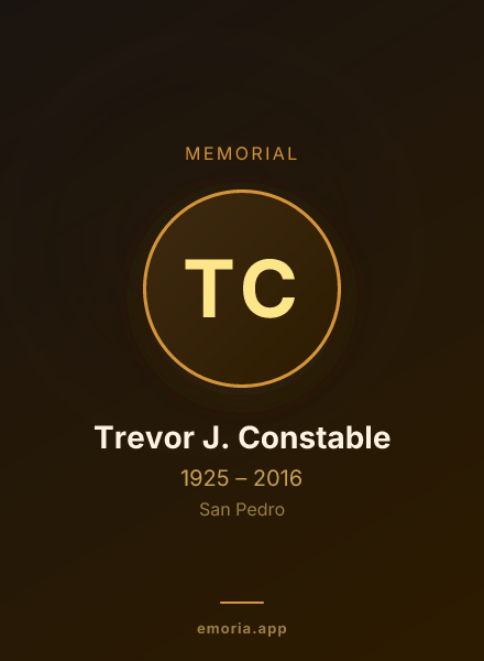 Memorial portrait of Trevor J. Constable
