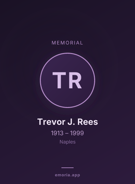 Memorial portrait of Trevor J. Rees