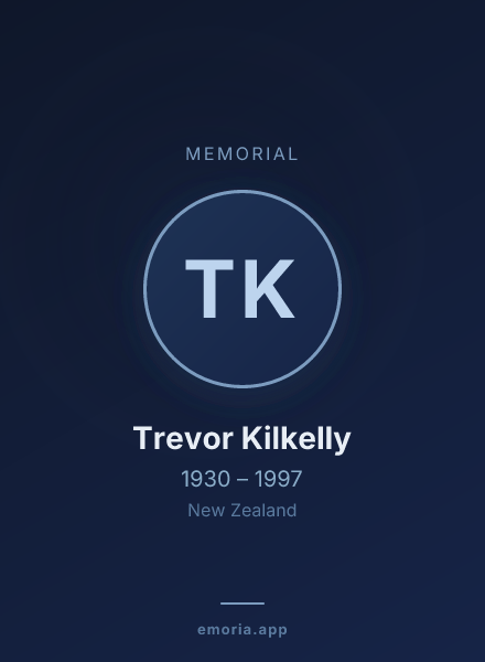 Memorial portrait of Trevor Kilkelly