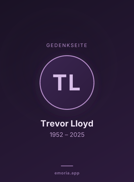 Gedenkportrait von Trevor Lloyd
