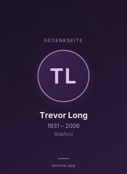 Gedenkportrait von Trevor Long