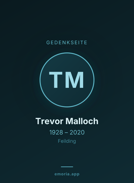 Gedenkportrait von Trevor Malloch