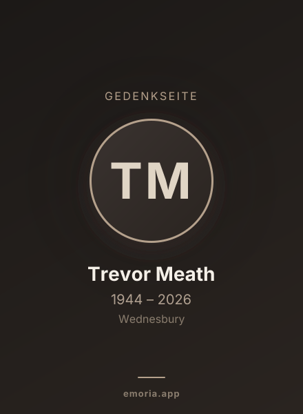 Gedenkportrait von Trevor Meath