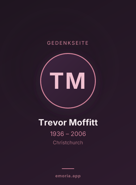 Gedenkportrait von Trevor Moffitt