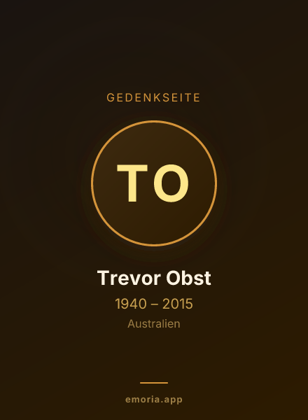 Gedenkportrait von Trevor Obst