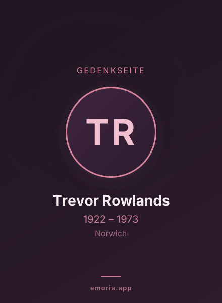 Gedenkportrait von Trevor Rowlands
