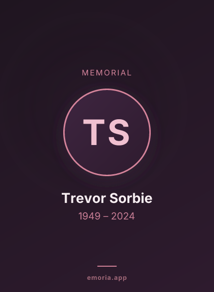 Memorial portrait of Trevor Sorbie