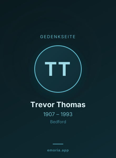 Gedenkportrait von Trevor Thomas