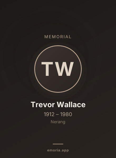 Memorial portrait of Trevor Wallace