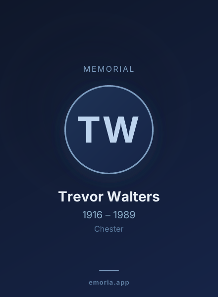Memorial portrait of Trevor Walters