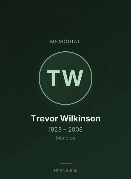 Memorial portrait of Trevor Wilkinson