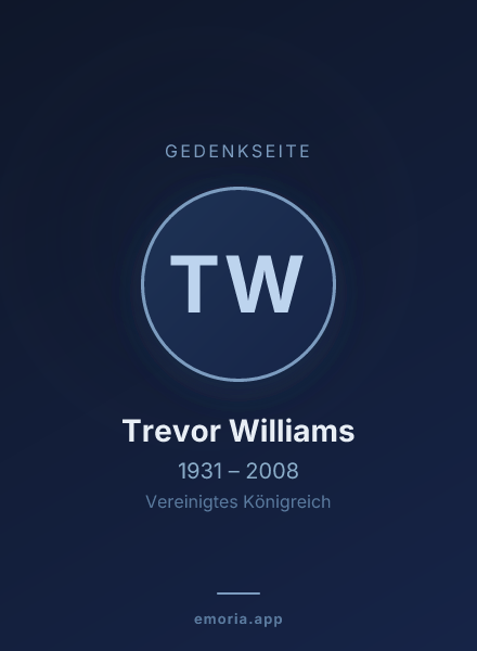 Gedenkportrait von Trevor Williams