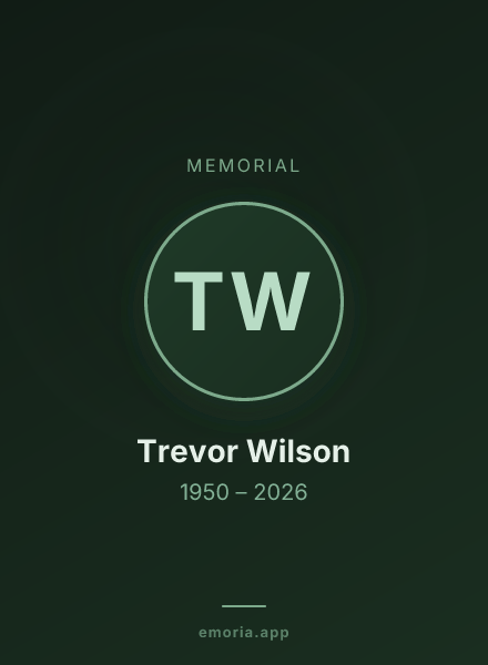 Memorial portrait of Trevor Wilson