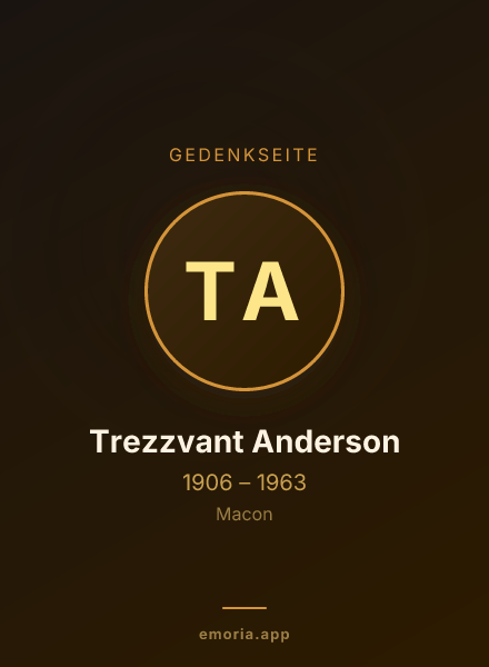 Gedenkportrait von Trezzvant Anderson