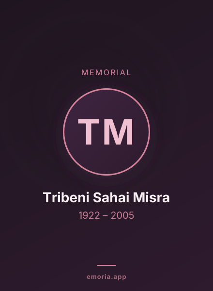 Memorial portrait of Tribeni Sahai Misra