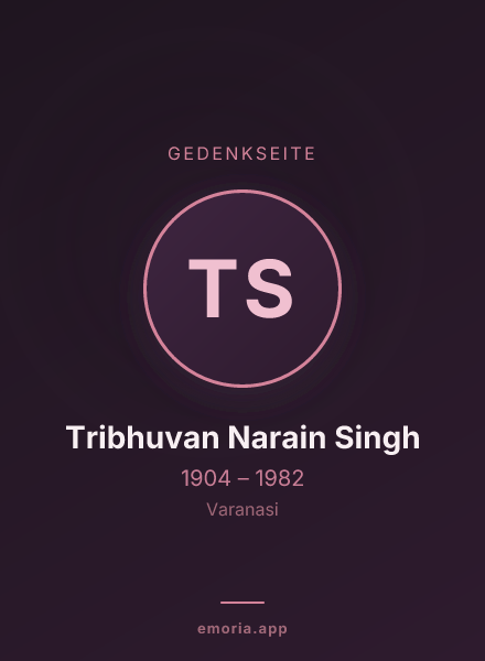 Gedenkportrait von Tribhuvan Narain Singh