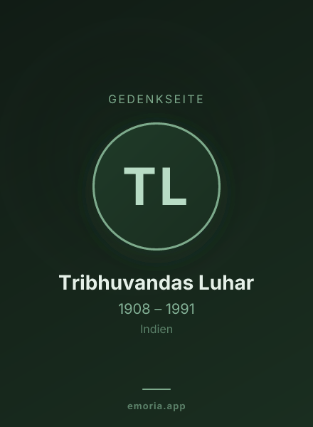 Gedenkportrait von Tribhuvandas Luhar