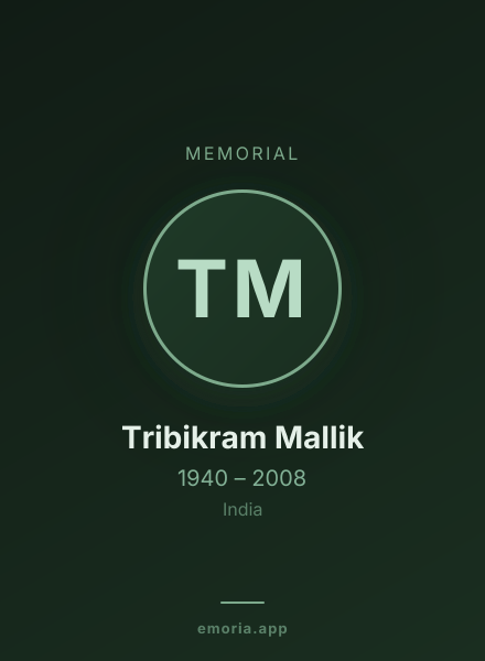 Memorial portrait of Tribikram Mallik