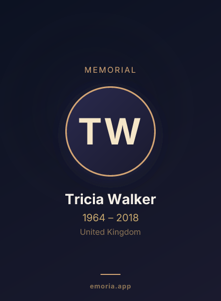 Memorial portrait of Tricia Walker