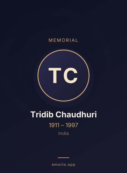 Memorial portrait of Tridib Chaudhuri