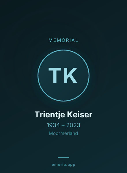Memorial portrait of Trientje Keiser