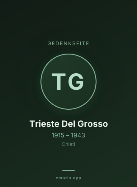 Gedenkportrait von Trieste Del Grosso