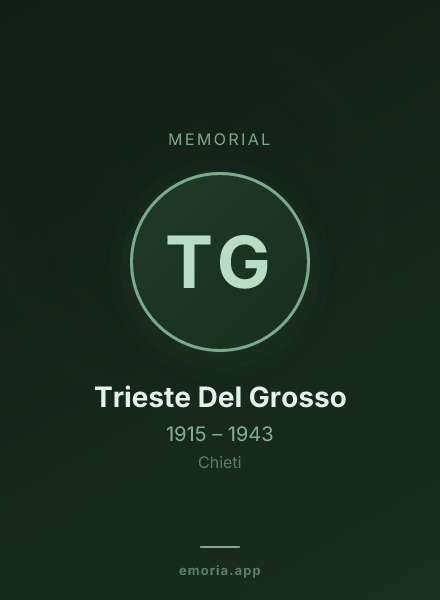 Memorial portrait of Trieste Del Grosso
