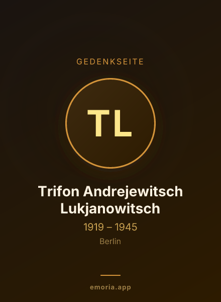 Gedenkportrait von Trifon Andrejewitsch Lukjanowitsch