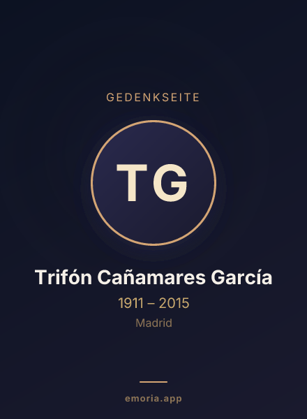 Gedenkportrait von Trifón Cañamares García