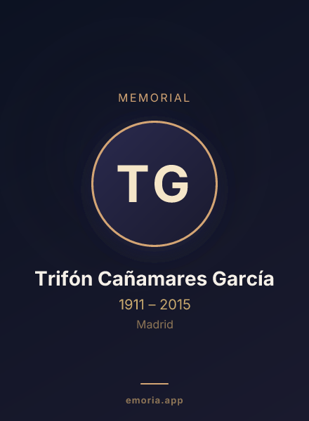 Memorial portrait of Trifón Cañamares García