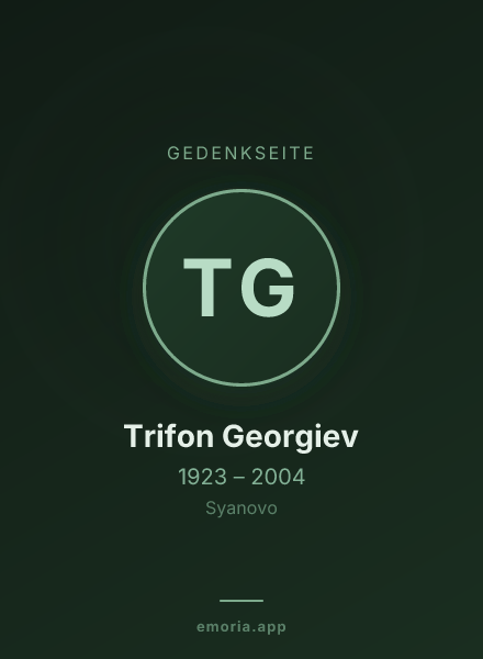 Gedenkportrait von Trifon Georgiev